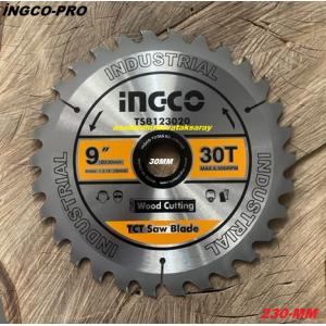 İNGCO PRO 230MM ELMAS TESTERE SUNTA MDF AHŞAP ODUN KESME TESTERESİ 30DİŞ GÖBEK 30MM