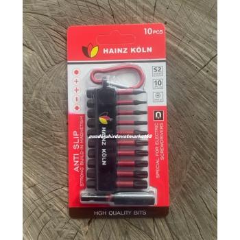 HNZ KÖLN BİTS MIKNATISLI TORK UÇ SETİ TORK UÇ TAKIMI T6MM DEN T40 KADAR 11PCS