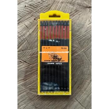 YUSU İMPACT BİTS UÇ PH2 SAC VİDA SIKMA UCU 150MM PH2 BİTS UÇ CARBON ÇELİK 10PCS