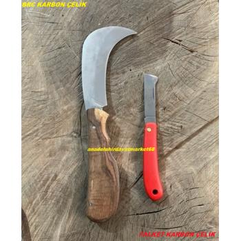 BRC FALKET KARBON ÇELİK AŞI BIÇAĞI CEP ÇAKISI TIRNAK KESME BIÇAĞI 2Lİ SET