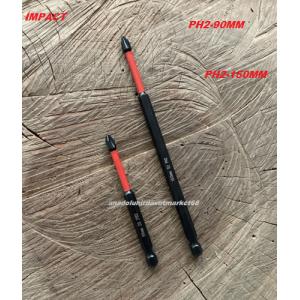 YUSU İMPACT BİTS UÇ PH2 SAC VİDA SIKMA UCU 9CM 15CM PH2 BİTS UÇ CARBON ÇELİK 2Lİ