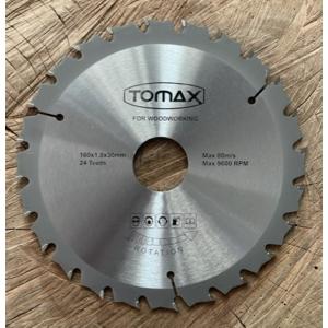 TOMAX 160MM ELMAS TESTERE AHŞAP MDF SUNTA KESİCİ GÖBEK 16MM 30MM