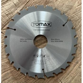 TOMAX 160MM ELMAS TESTERE AHŞAP MDF SUNTA KESİCİ GÖBEK 16MM 30MM