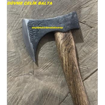 GÜVEN ÇELİK DÖVME BALTA KARBON ÇELİK BALTA KAMP BALTASI EL YAPIMI BALTA 800GR 34CM