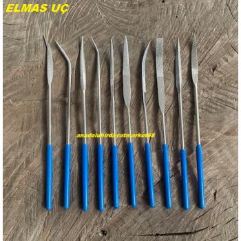 WONDER ÇELİK ELMAS EĞRİ EĞE SETİ METAL ÇELİK EĞE VE TÖRPÜLEME SETİ ÇELİK EYE 10PCS