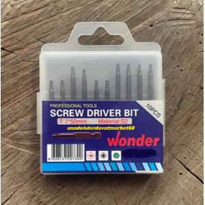 WONDER İMPACT PRO TORK7 MIKNATISLI TORK UÇ SETİ TORK UÇ TAKIMI T7MM 10PCS