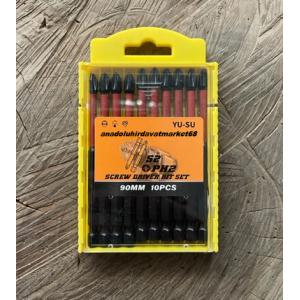 YUSU İMPACT BİTS UÇ PH2 SAC VİDA SIKMA UCU 90MM PH2 BİTS UÇ CARBON ÇELİK 10PCS