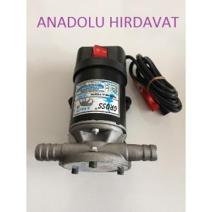 GROSS 12VOLT YAĞ SIVI MAZOT AKTARMA POMPASI 3/4 MAZOT POMPASI