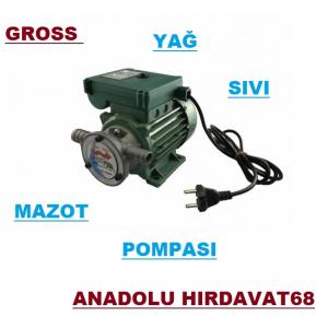GROSS 220 VOLT YAĞ MAZOT SIVI AKTARMA POMPASI 3/4 ELEKTRİKLİ