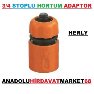 HERLY STOPLU HORTUM MUSLUK BAĞLANTI ADAPTÖRÜ 3/4 HORTUM