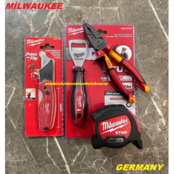 MİLWAUKEE 180MM PENSE COBALT ÇELİK 1000V 3FNK 5METRE MAKET BIÇAĞI AÇACAK 4SET
