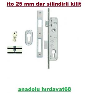 İTO 156-25 MM DAR SİLİNDİRLİ KİLİT 20 MM DAR GÖMME KİLİT