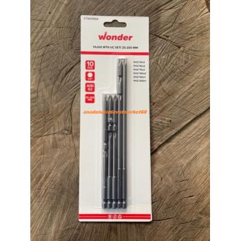 WONDER PH2 YILDIZ UÇ PZ2 BİTS UÇ SETİ MATKAP UCU SETİ PH2 20CM YILDIZ UÇ 10PCS