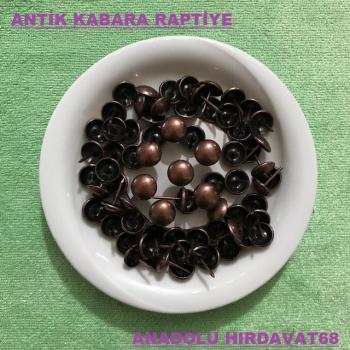 KABARA RAPTİYE KOLTUK ÇİVİSİ ANTİK BRONZ DÜZ ÇAPI 11MM 50ADET