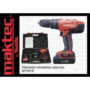 MAKİTA MAKTEC 18 VOLT MT 081E AKÜLÜ DARBELİ MATKAP