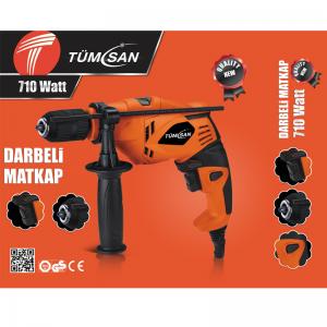 TÜMSAN 710WATT DARBELİ MATKAP VİDALAMA DELME AYARLI