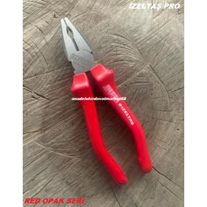 İZELTAŞ PRO 185MM PENSE CARBON ÇELİK PENSE KOMBİNE PENSE RED OPAK SERİ ORJ