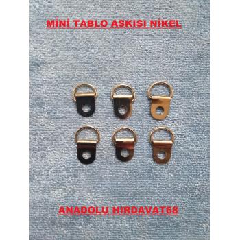 OVAL NİKEL MİNİ TABLO ASKILIĞI TABLO VE RESİM ÇERÇEVE ASKI APARATI 10ADET