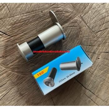 DOOR UZUN KAPI DÜRBÜNÜ ÇELİK KAPI DÜRBÜNÜ 11CM 25MM SATEN RENK 2,5CM İADE YOK