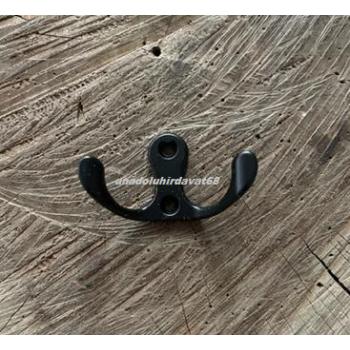 DMR MAT SİYAH İKİLİ MİNİ ASKI İNCE ÇİFTLİ BARDAK ASKI VESTİYER TAKI ASKISI 49*27MM 12Lİ