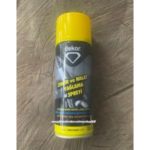 DEKOR PRO 400ML KURU ZİNCİR YAĞLAMA SPREYİ MOTOSİKLET ZİNCİR HALAT YAĞI 12 ADET