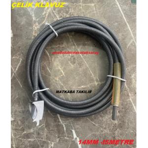 DMR 14MM ÇELİK LAVABO AÇMA TELİ WC GİDER AÇMA TELİ BACA TEMİZLEME TELİ 15METRE MATKAP