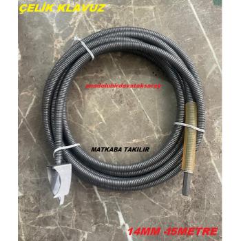 DMR 14MM ÇELİK LAVABO AÇMA TELİ WC GİDER AÇMA TELİ BACA TEMİZLEME TELİ 15METRE MATKAP
