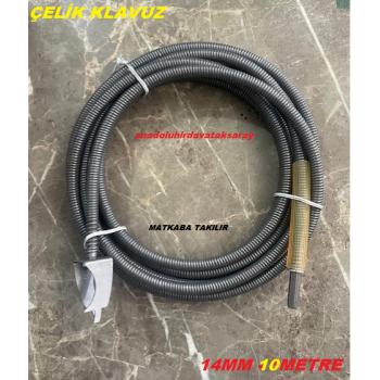 DMR 14MM ÇELİK LAVABO AÇMA TELİ WC GİDER AÇMA TELİ BACA TEMİZLEME TELİ 10METRE MATKAP