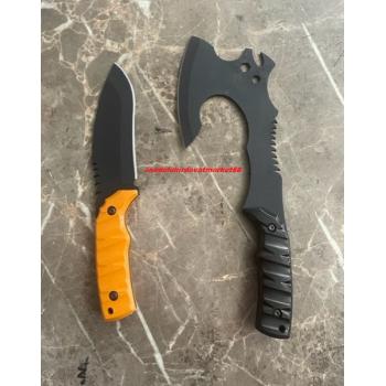 DMR DÖVME ÇELİK KAMP BALTASI KAMP ÇAKISI KARBON ÇELİK BALTA ÇAKI 2Lİ SET