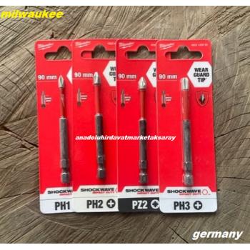MİLWAUKEE 90MM PH1 YILDIZ BİTS UÇ PZ2 UÇ COBALT PH3 YILDIZ VİDA SIKMA UCU 4PCS