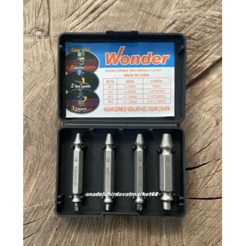 WONDER CRV ÇELİK BOZUK VİDA SÖKÜCÜ VİDA SÖKME KLAVUZU TERS DİŞ KLAVUZ SETİ
