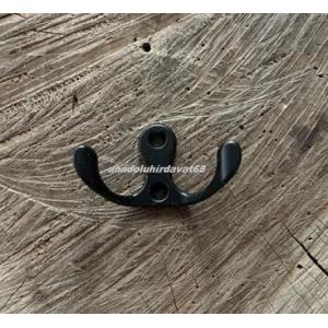 DMR MAT SİYAH İKİLİ MİNİ ASKI İNCE ÇİFTLİ BARDAK ASKI VESTİYER TAKI ASKISI 49*27MM 6LI