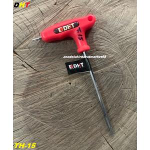 DHT S2 ÇELİK T15 MM DELİKLİ TORK ALYAN ANAHTAR UZUN TORK ANAHTAR SAPLI T15