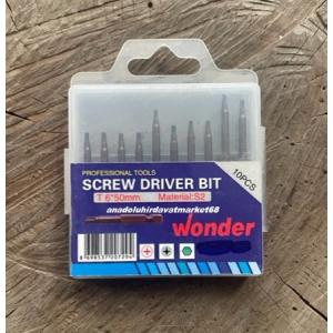 WONDER İMPACT PRO TORK6 MIKNATISLI TORK UÇ SETİ TORK UÇ TAKIMI T6MM 10PCS