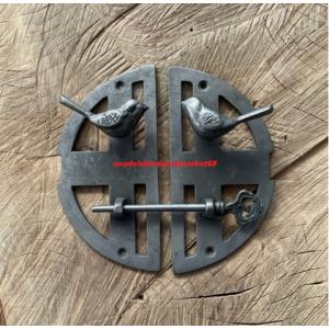 DMR PİRİNÇ ANTİK DEKORATİF KİLİT KUŞLU AHŞAP KAPI KİLİDİ OKSİT SİYAH 15CM