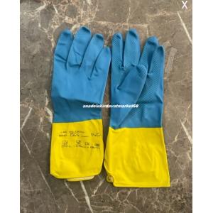 JUNİOR KAUÇUKLU ELDİVEN İŞ ELDİVENİ YÜKSEK KALİTE KİMYASAL ELDİVENİ 9NO 1ADET