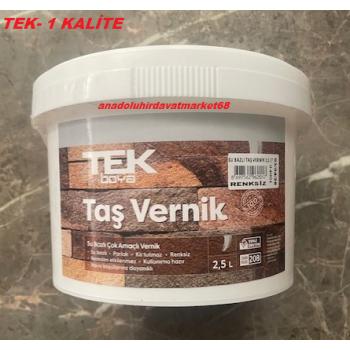 TEK PRO SU BAZLI AHŞAP VERNİK DOĞAL TAŞ VERNİĞİ TAŞ DUVAR VERNİĞİ AKRİLİK REÇİNELİ 2,5LT
