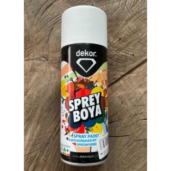 DEKOR 400ML BEYAZ MAT AKRİLİK SPREY BOYA MAT BEYAZ YÜKSEK KALİTE