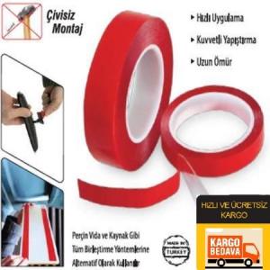 MEŞEM ÇİFT TARAFLI AKRİLİK BAND 24 MM 2METRE ŞEFFAF EXTRA GÜÇLÜ