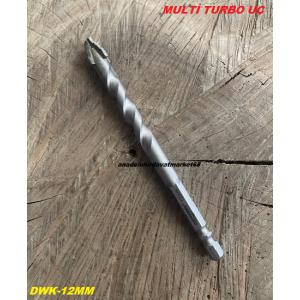 DWK PRO 12MM KADEMELİ MULTİ UÇ METAL DELME UCU AHŞAP SAC MERMER DELME UCU
