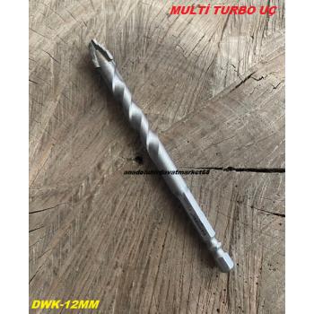 DWK PRO 12MM KADEMELİ MULTİ UÇ METAL DELME UCU AHŞAP SAC MERMER DELME UCU
