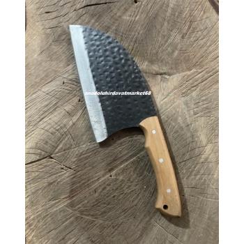 DMR DÖVME ÇELİK KARBON ÇELİK SATIR KAMP SATIRI AVCI SATIRI DERİ KILIFLI SATIR