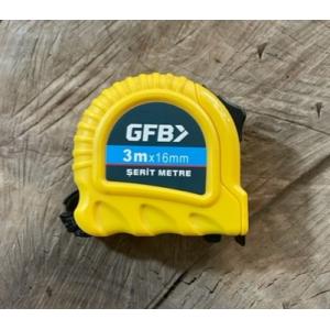 GFB ÇELİK ŞERİT METRE 3 METRE 16MM KIRILMAZ ABS PLASTİK