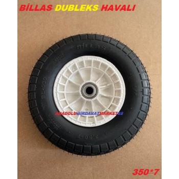 DUBLEKS YÜK TAŞIMA TEKERİ 240KG HAVALI TEKER EL ARABASI TEKERİ 350*7