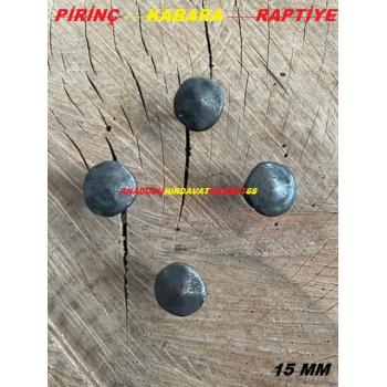 PİRİNÇ ANTİK RAPTİYE ESKİTME KABARA RAPTİYE KOLTUK ÇİVİSİ 15MM 4 ADET