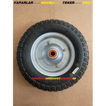 YAPARLAR HAVALI TEKER EL ARABASI TEKERİ 1 KALİTE METAL JANT 350*7