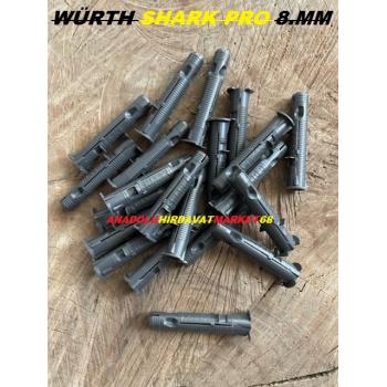 WÜRTH DÜBEL SHARK PRO 8MM TURBO PLASTİK DÜBEL 8MM 50 ADET