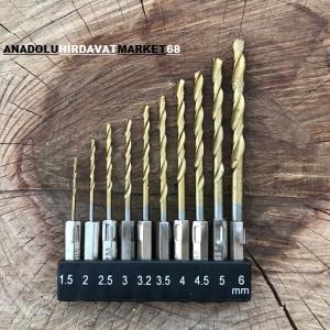 SENBANG HSS BİTS AHŞAP METAL DELİCİ UÇ SETİ 1/4 UYUMLU 10PCS