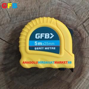 GFB ÇELİK ŞERİT METRE 5 METRE 25MM KIRILMAZ ABS PLASTİK