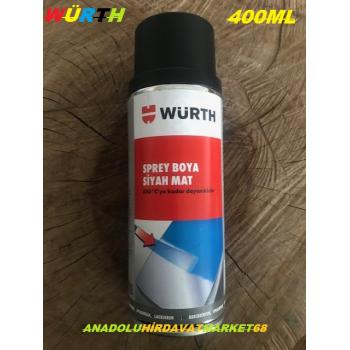 WÜRTH MAT SİYAH 650 DERECE ISIYA DAYANIKLI EKSOZ VE SOBA BOYASI 